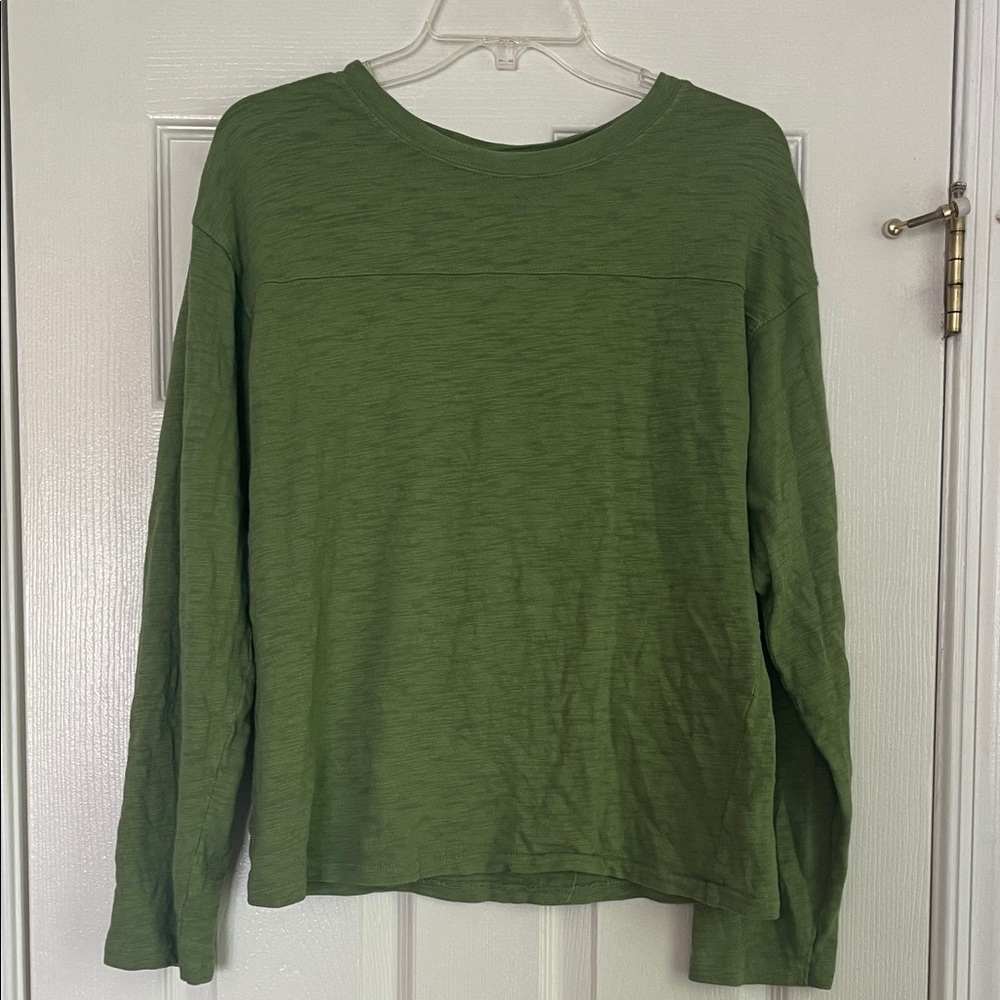 Universal Thread Green Long Sleeve Textured Knit Top